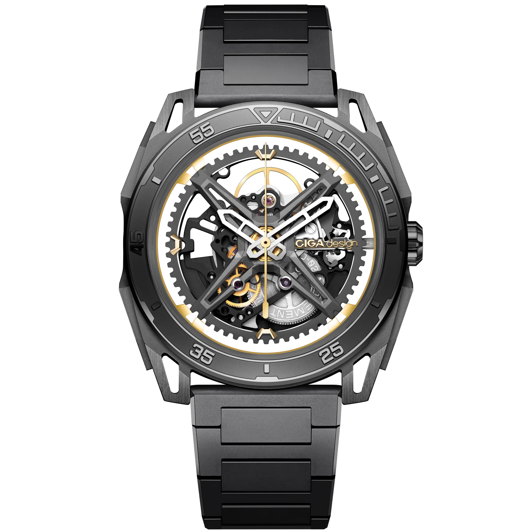 CIGA design ROUND AUTOMATIC SKELETON WATCH · FALCON CIGA design