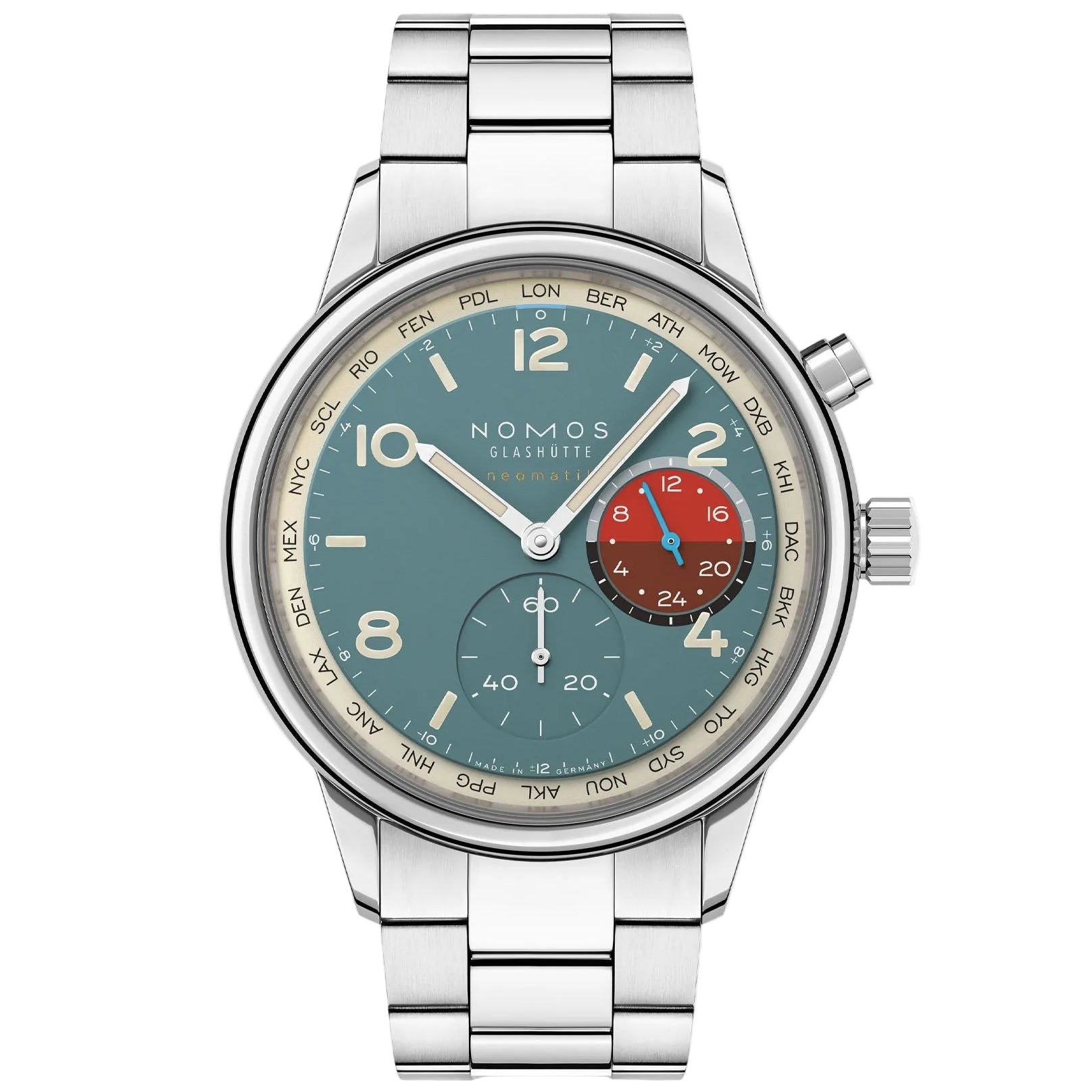 Club Sport neomatik Worldtimer Glacier NOMOS Glashütte