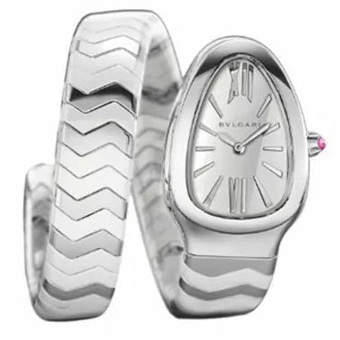 Bvlgari Serpenti Spiga 33Mm Stainless Steel Ladies Watch Ref. 102182