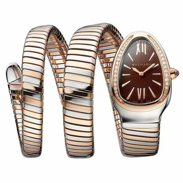 Bvlgari Serpenti Tubogas 18Kt Rose Gold/Stainless Steel Ladies’ Watch