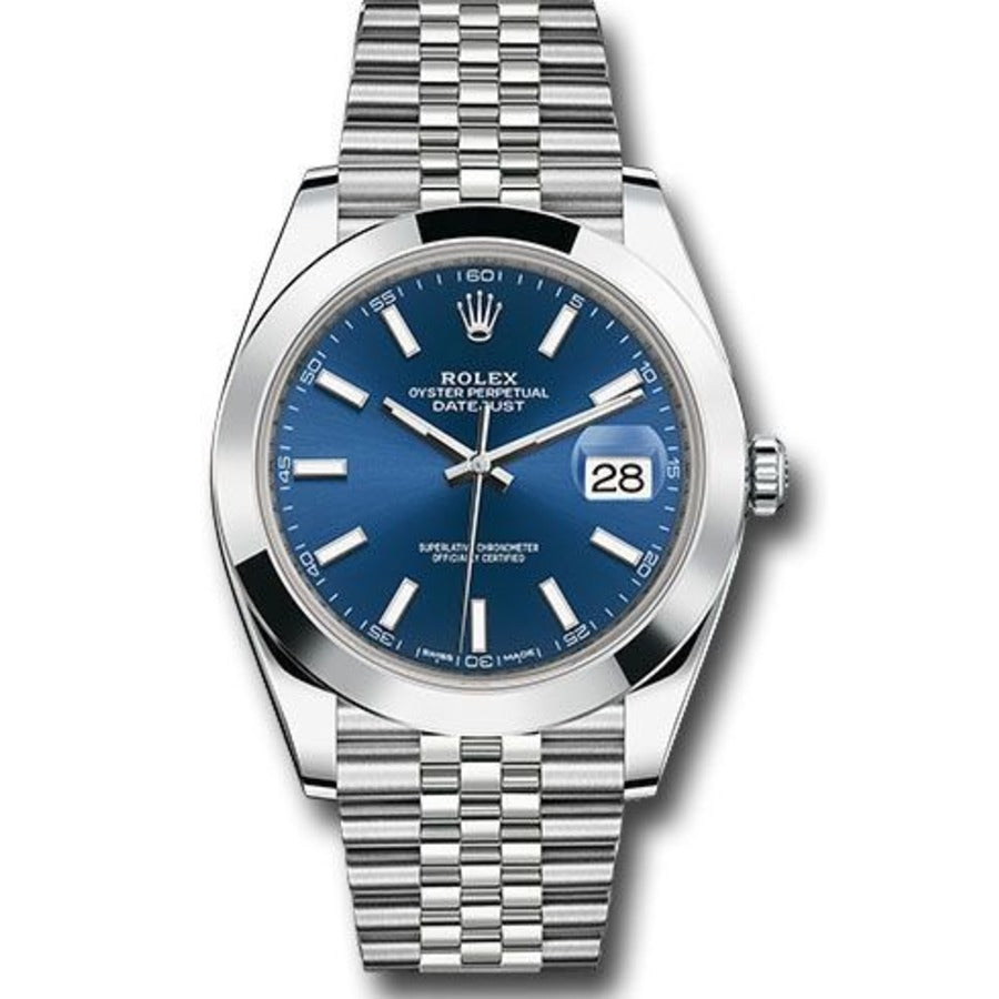 Rolex Datejust 126300 BLIJ Blue Index Dial 41Mm Jubilee Bracelet Oystersteel