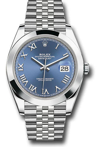 Rolex Datejust 126300 BLRJ Blue Roman Numerals 41Mm Stainless Steel Jubilee Bracelet