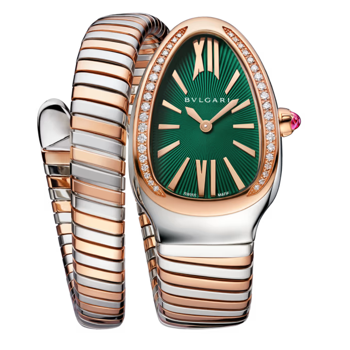 Bvlgari Serpenti Tubogas 18Kt Rose Gold With Diamonds 35Mm Ladies Watch