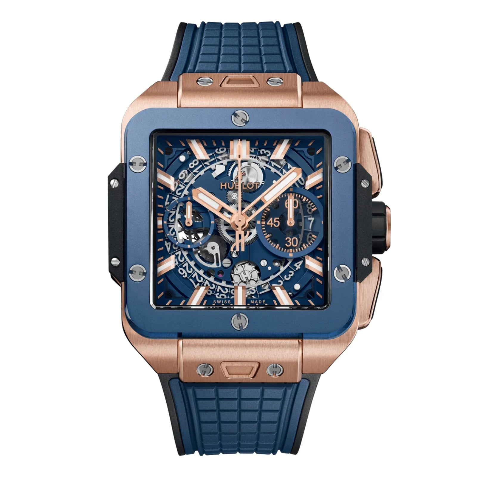 Hublot Square Bang Unico king Gold 821.OL.5180.RX Blue Ceramic 42mm Men’s Watch
