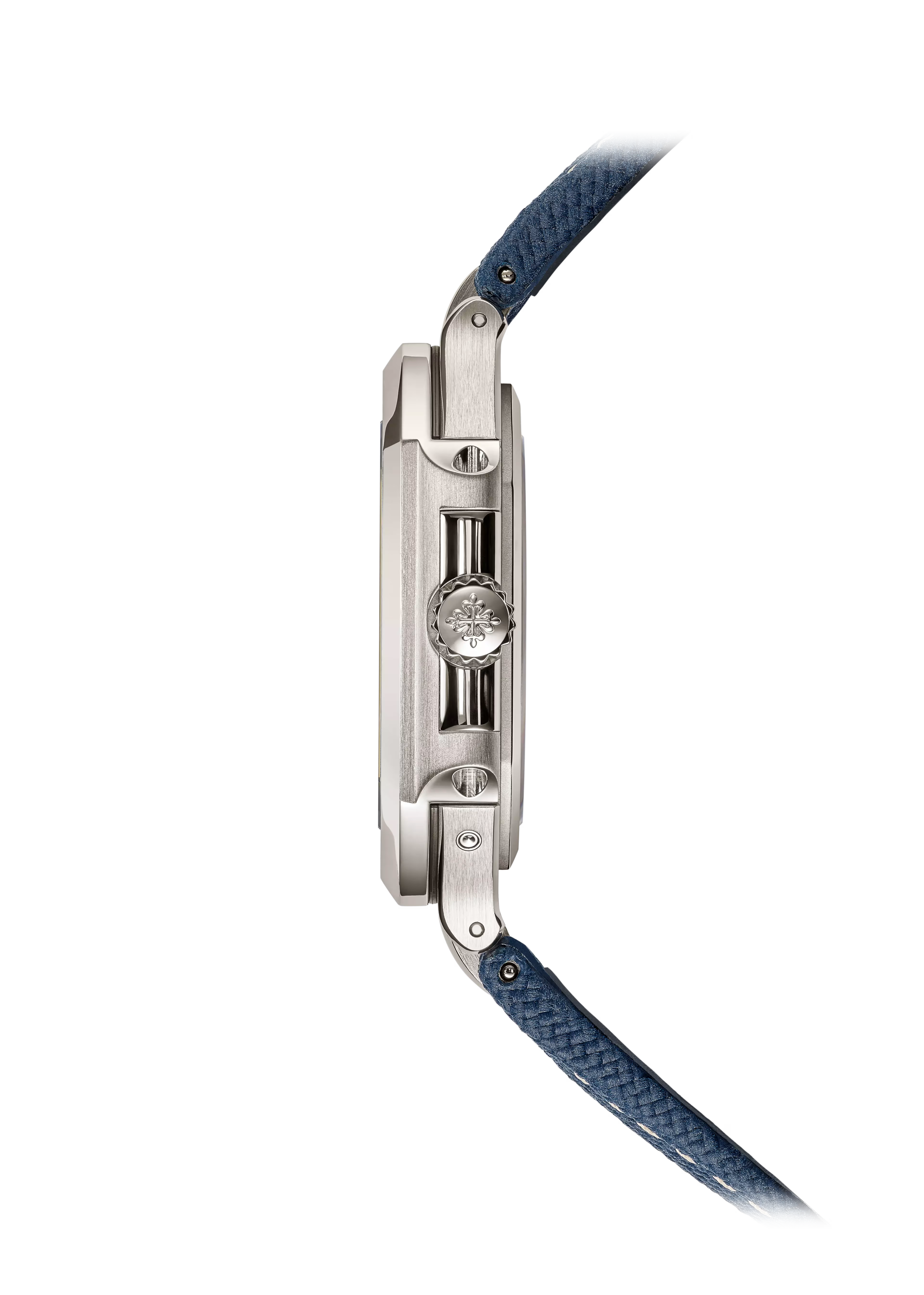 ساعة باتيك فيليب كيوبيتوس 5822P-001 ذاتية التعبئة بمينا أزرق