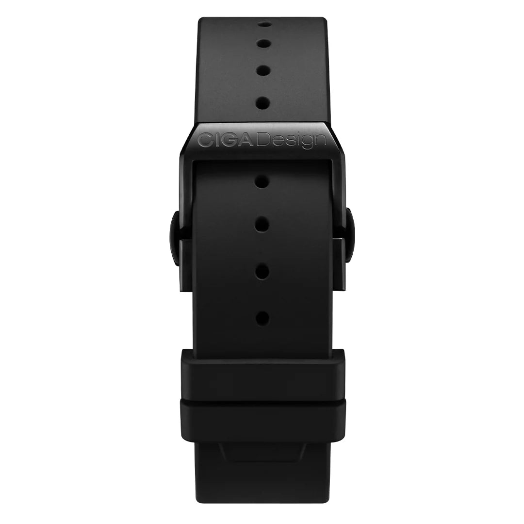 CIGA design Blue Planet exclusive fluororubber strap Black