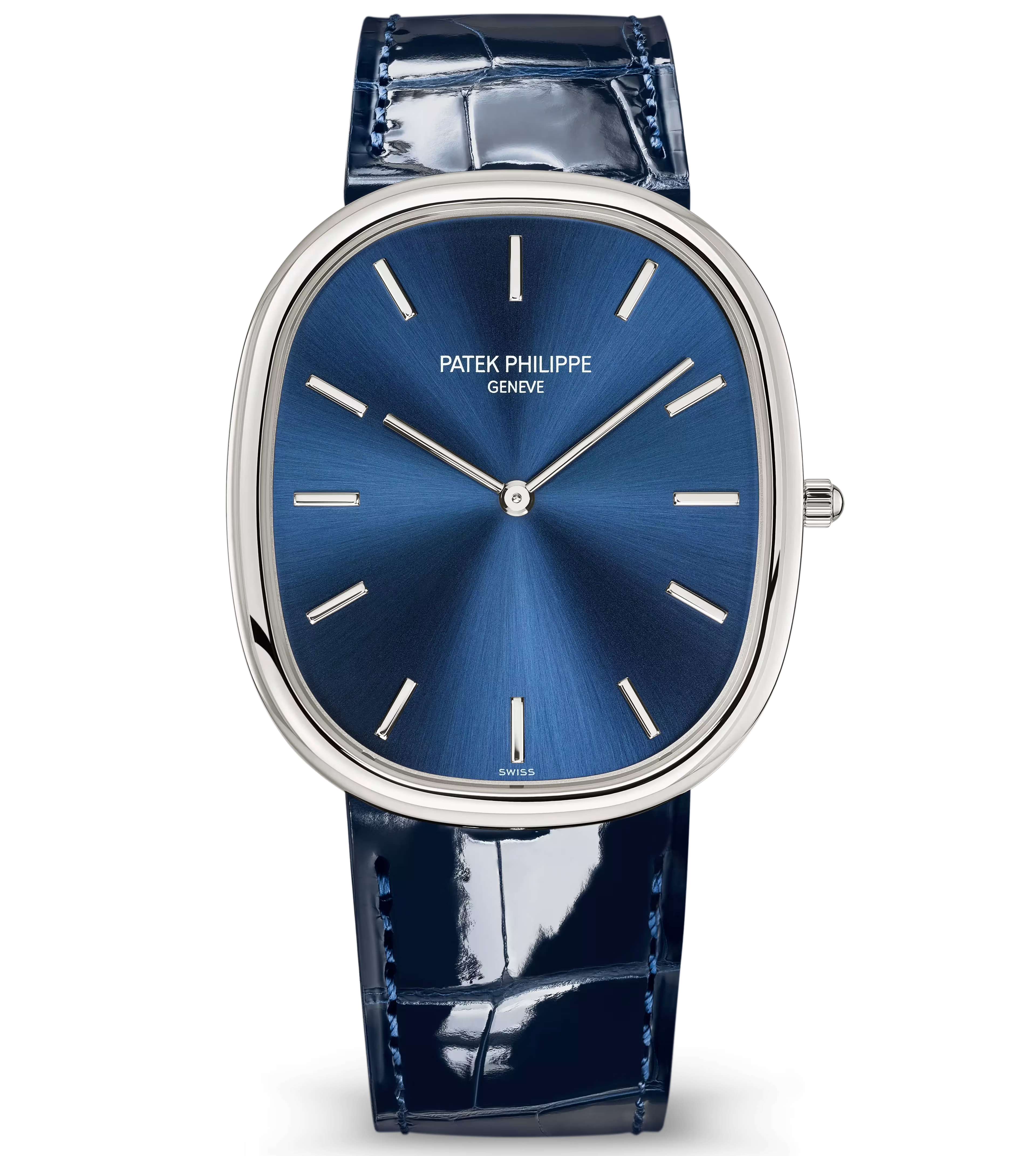 Patek Philippe Golden Ellipse 5738P-001 Blue Gold Sunburst Platinum