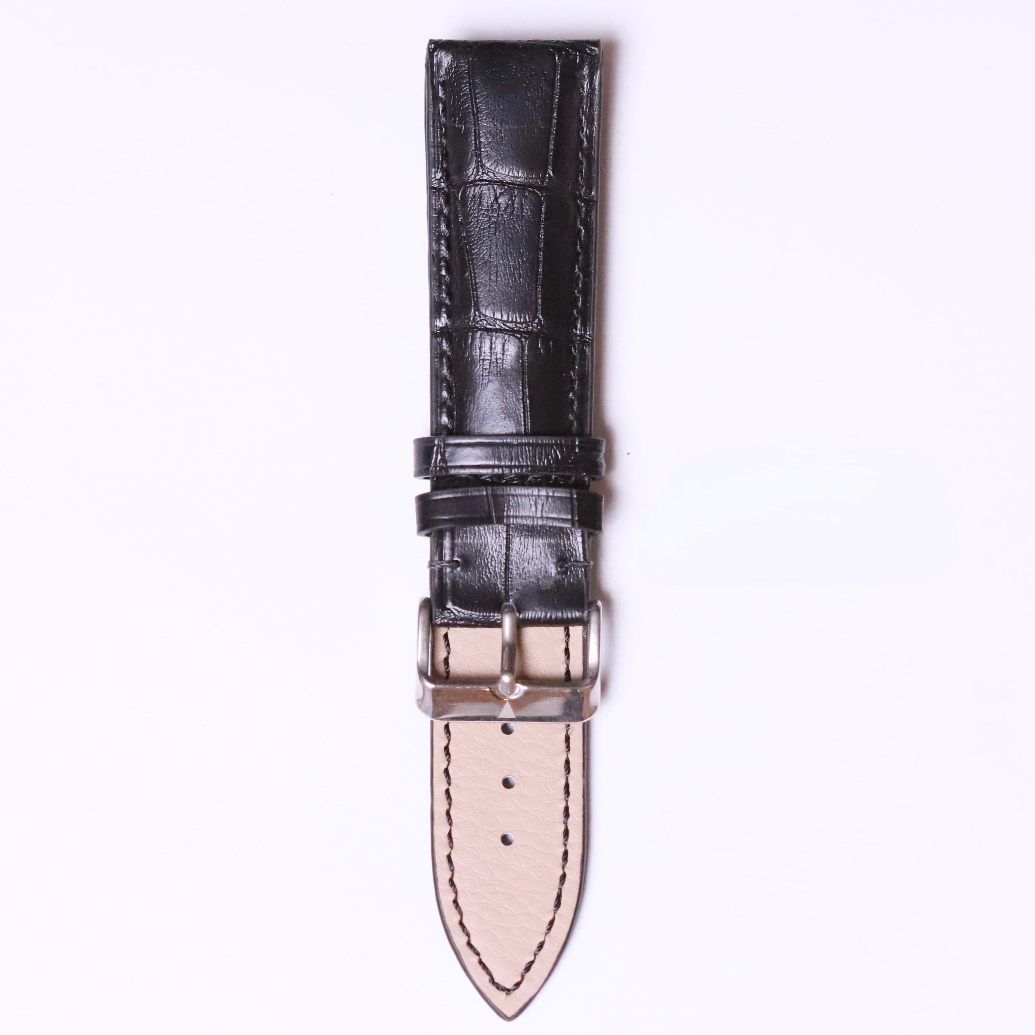 Ice ball antibacterial leather 22mm - Black - Azzam Watches
