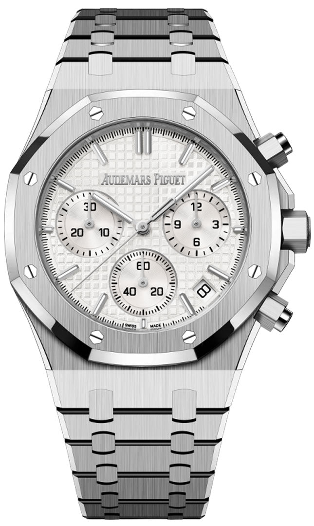 Audemars Piguet Royal Oak 26240ST.OO.1320ST.07 Chronograph 41mm White Dial Men’s Watch