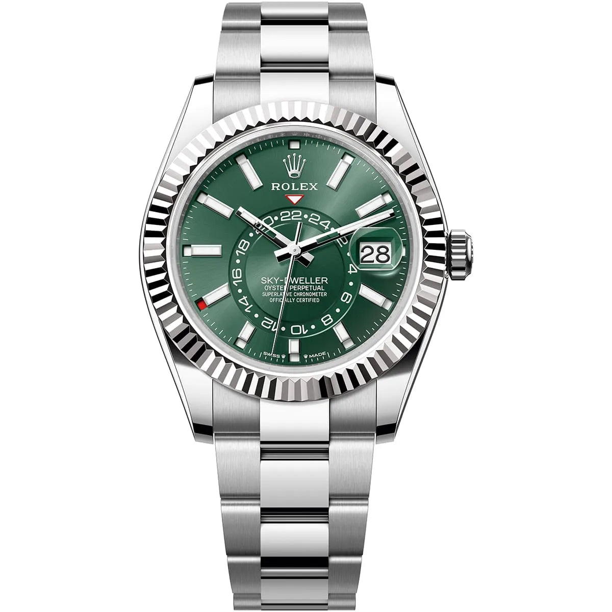 Rolex Sky-Dweller 336934-0001 Oystersteel-White Gold Mint Green Dial 42mm Men’S Watch