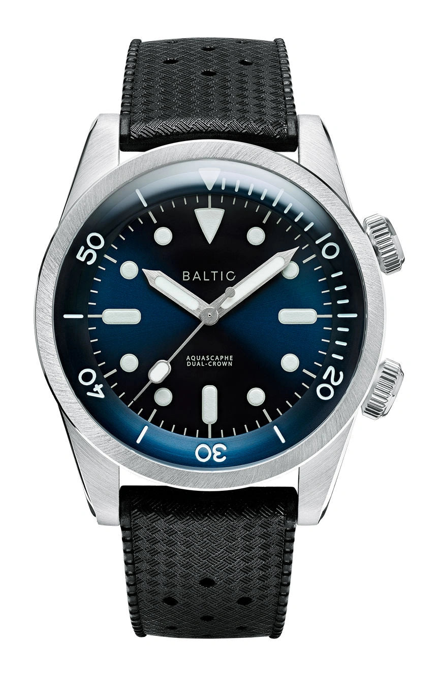 BALTIC AQUASCAPHE Aquascaphe Dual-Crown - Blue - Rubber Black - Medium