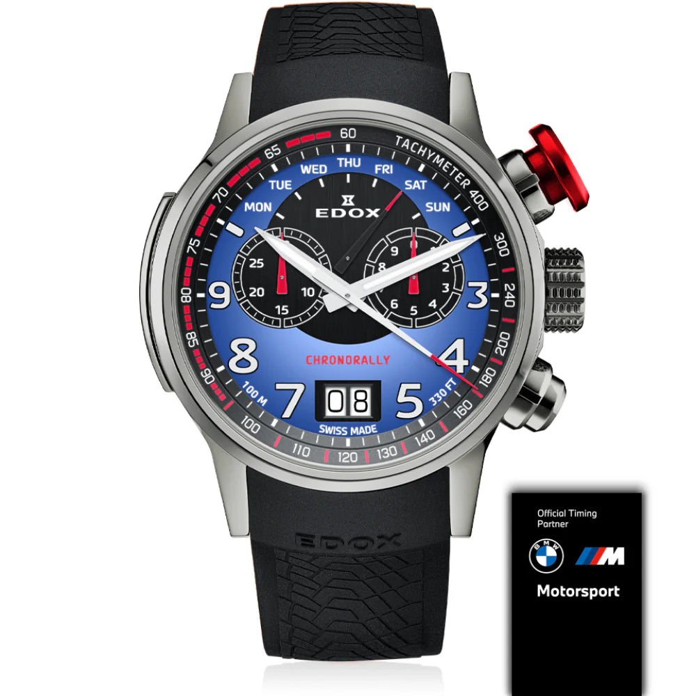 EDOX MEN'S CHRONORALLY LIMITED EDITION BMW CHRONOGRAPH WATCH