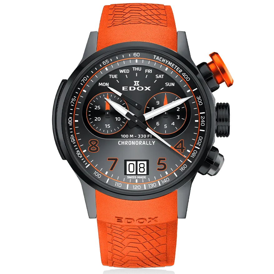 EDOX MEN'S CHRONORALLY CHRONOGRAPH 45 WATCH