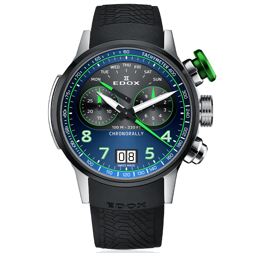 EDOX MEN'S CHRONORALLY CHRONOGRAPH 45 WATCH