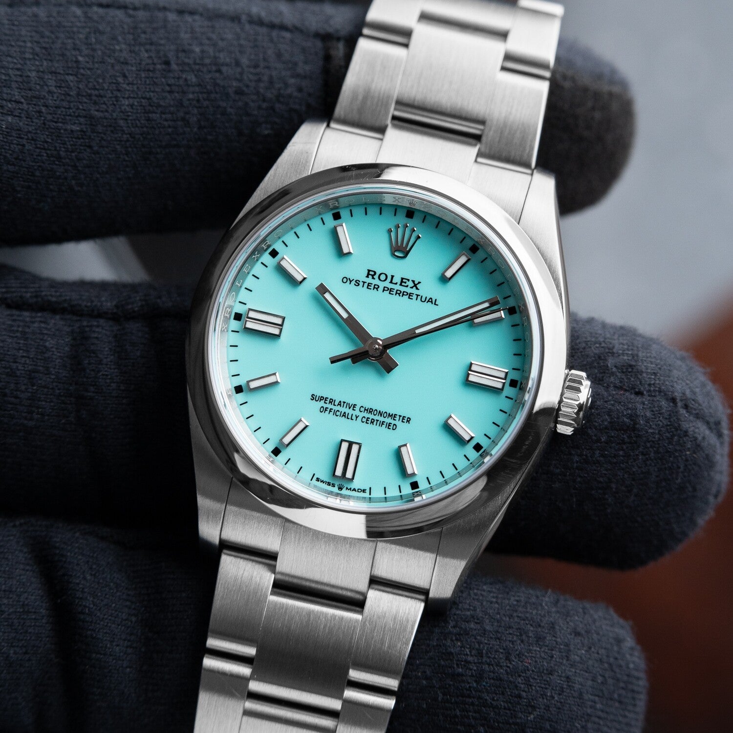 Rolex Oyster Perpetual 126000 36 Torquoise Blue Dial