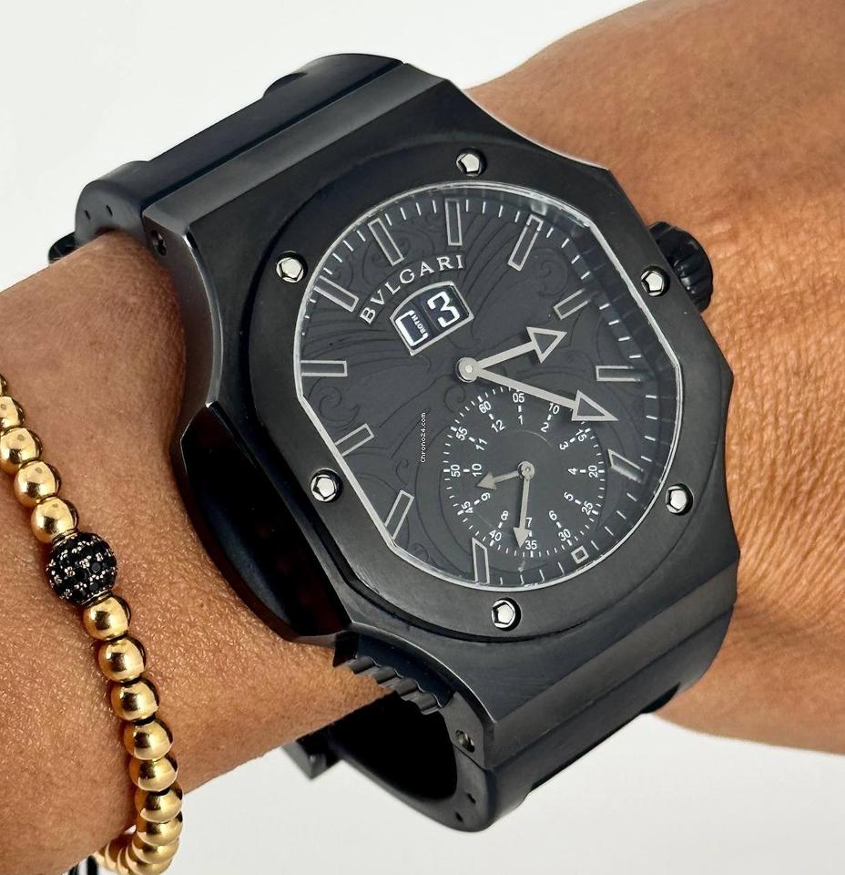 Bvlgari Endurer 56 X 51Mm Black Dlc Steel Men’S Watch Ref. 101906