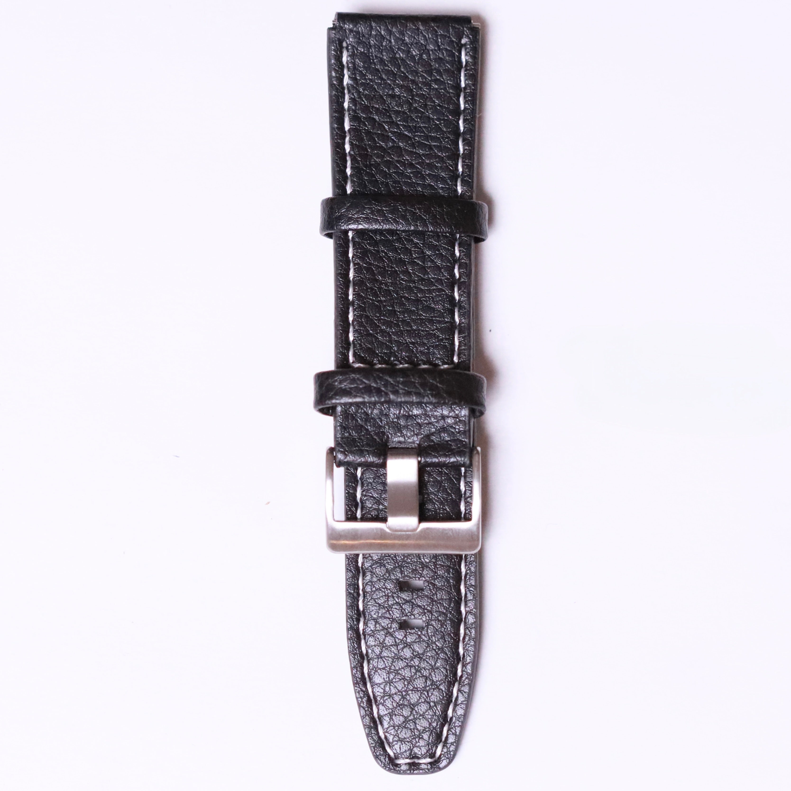 ON BLACK ARTIFICIAL LEATHER BAND - WATERPROOF - Azzam Watches