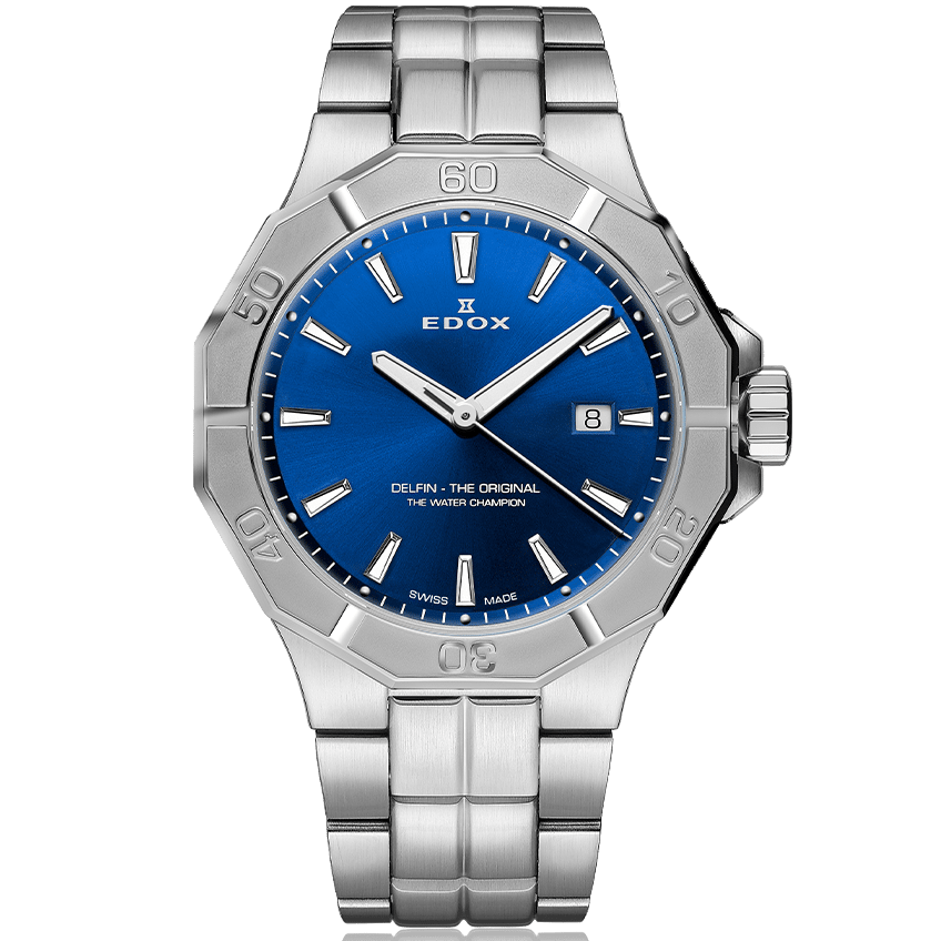EDOX MEN'S DELFIN THE ORIGINAL DATE QUARTZ WATCH