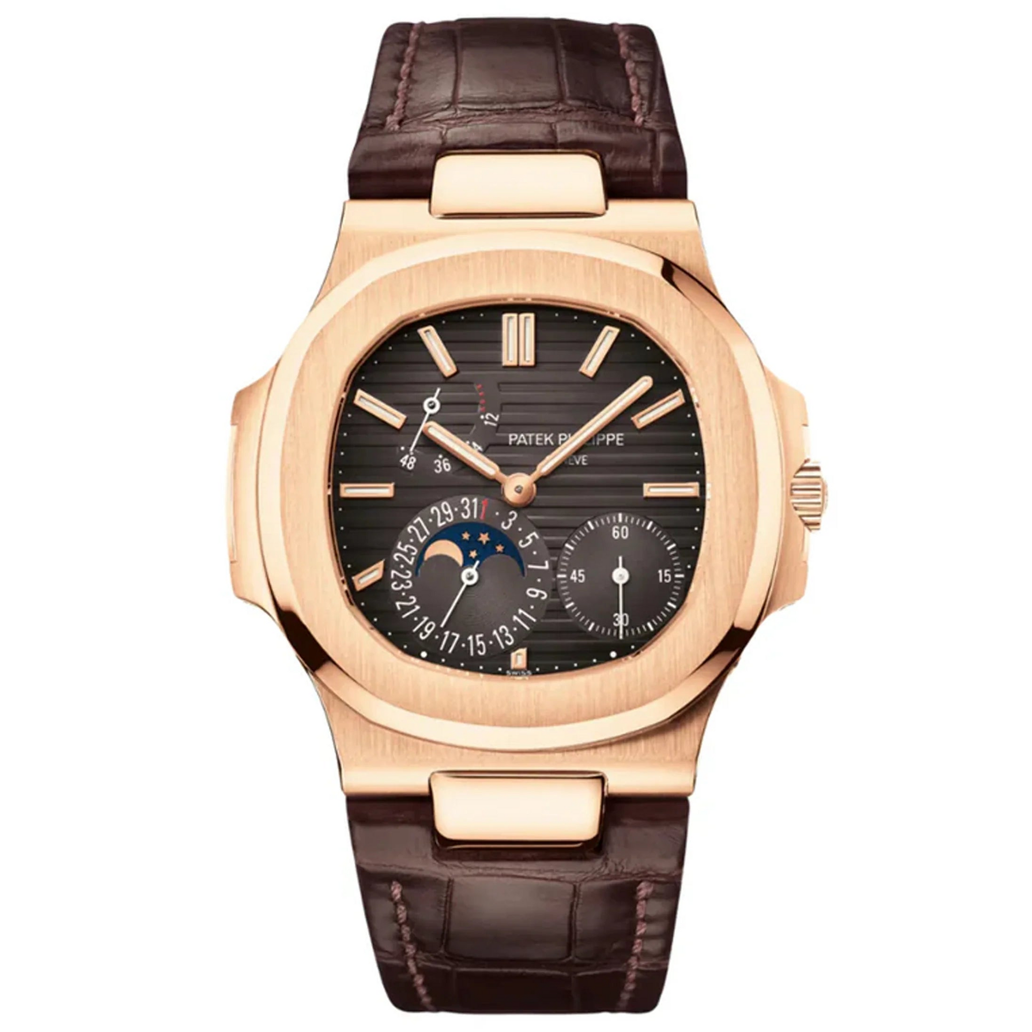 Patek Philippe Nautilus 5712R-001 Black Brown Dial 40Mm 18K Rose Gold