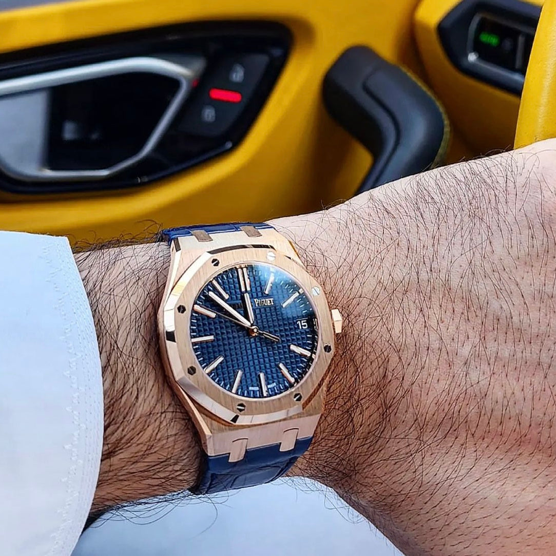 Audemars Piguet Royal Oak 15510OR.OO.D315CR.02 Rose Gold Blue Dial 41mm Men’s Watch