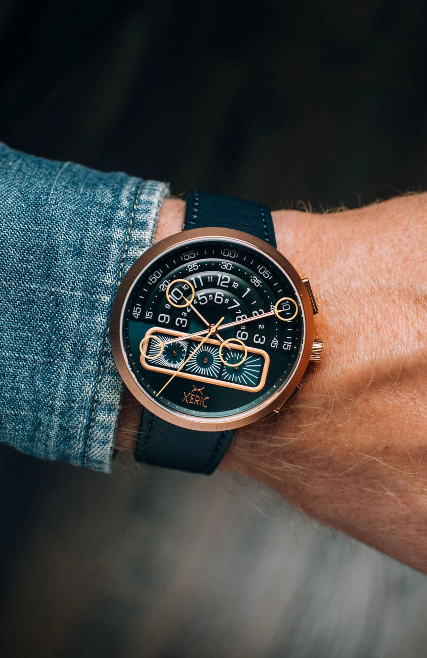 XERIC HALOGRAPH Halograph Chrono Sapphire Rose Gold Indigo