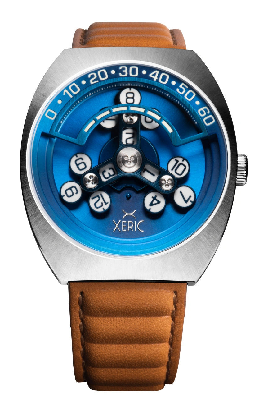 XERIC SCRAMBLER Scrambler Automatic Wandering Hour Blue Tan