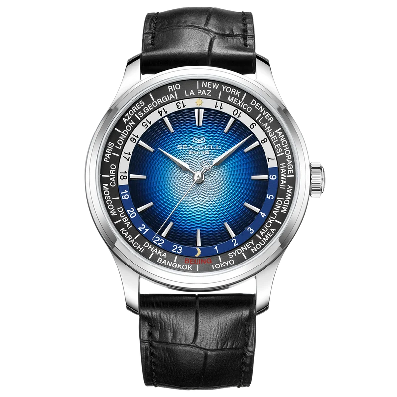 Extraordinary Series World Time Day Night Display GMT Watch 41mm Sea-Gull