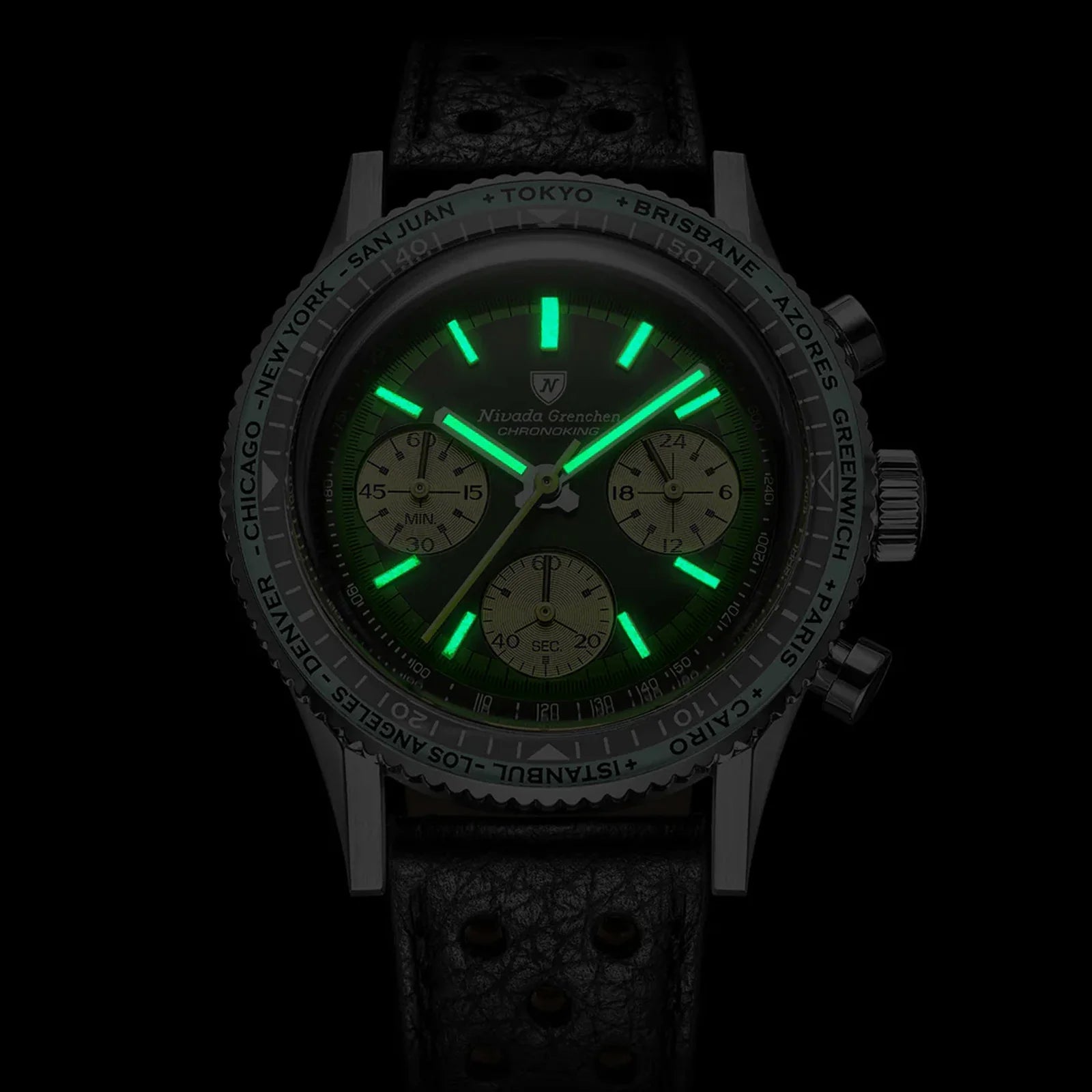 Chronoking Racing Green 38mm 87057Q Nivada Grenchen