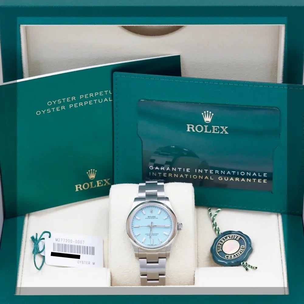Rolex Oyster Perpetual M277200-0007 31Mm Op Tiffany Blue Dial