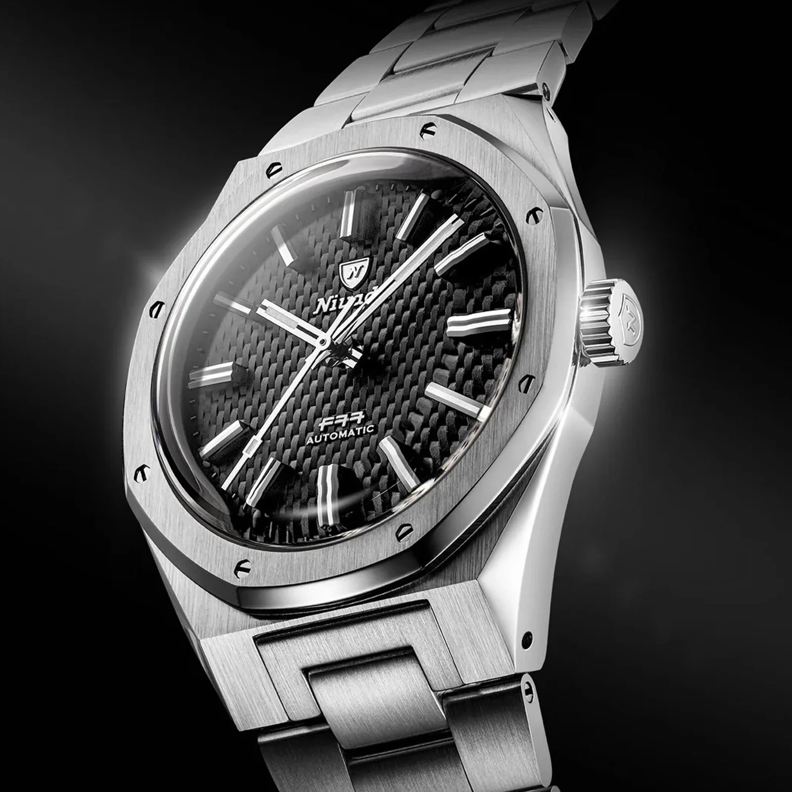F77 SST Black Beige Lume MK2 - 38mm Nivada Grenchen