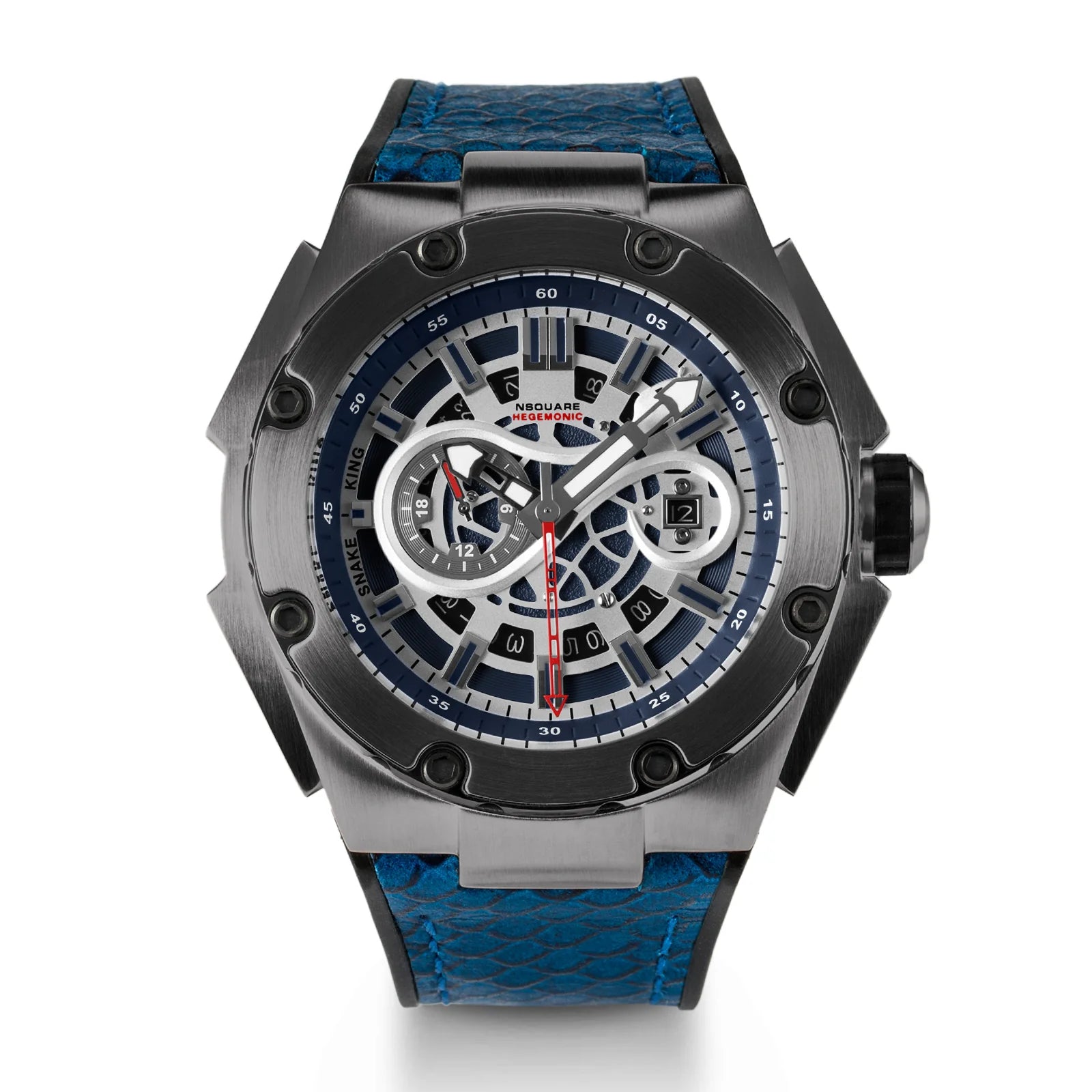 SnakeKing Automatic 46mm Grey Metal Blue G0471-N10.19 NSquare