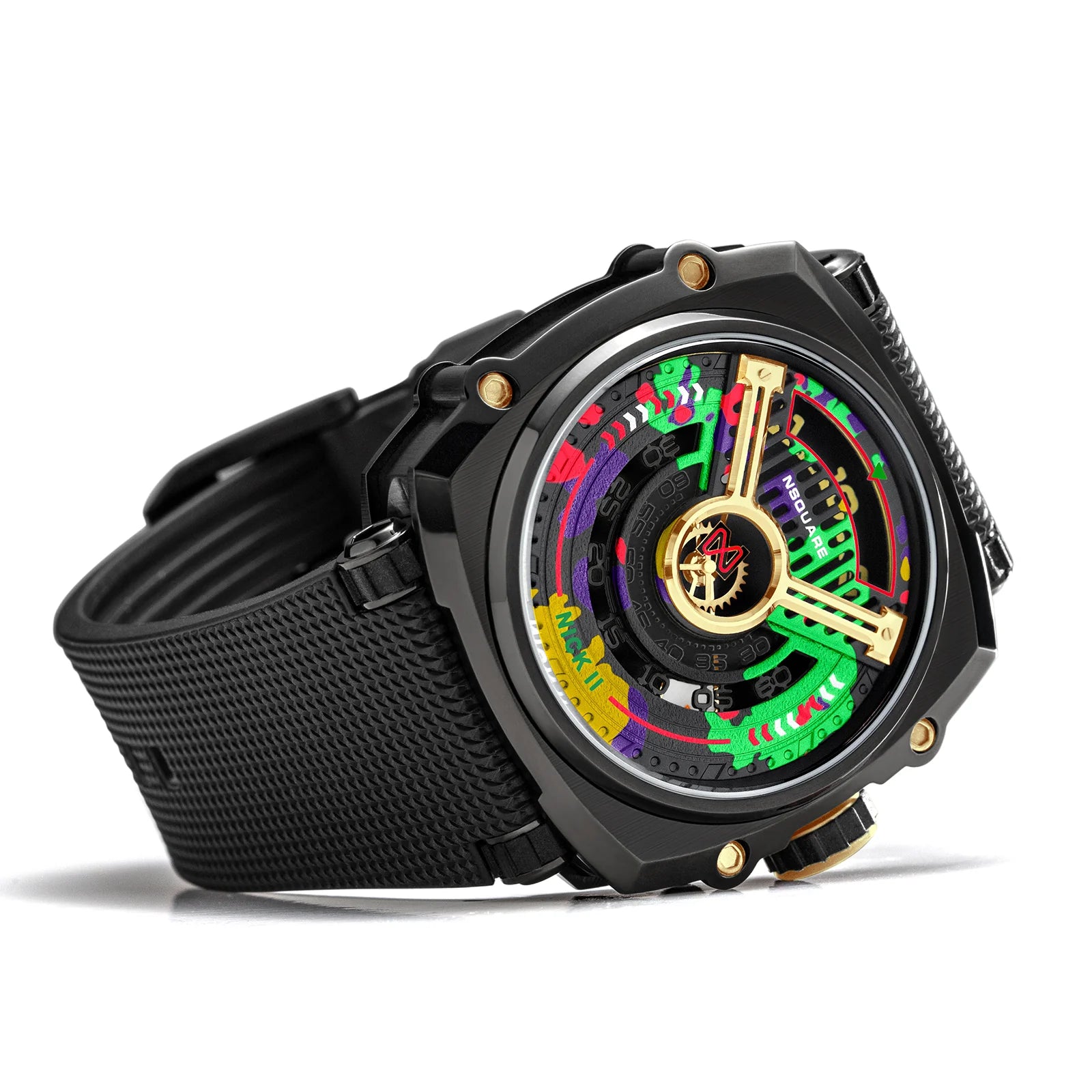 Nick II Automatic 45mm Black / Gold G0561-N12.3 NSquare