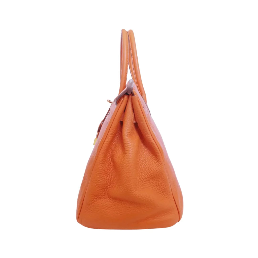 Hermes Birkin 35 FEU Orange Epsom Leather Gold HW Handbag
