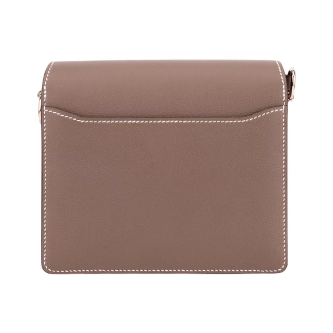 Hermes Roulis 18 Mini Taupe Evervolor Leather Palladium HW Bag