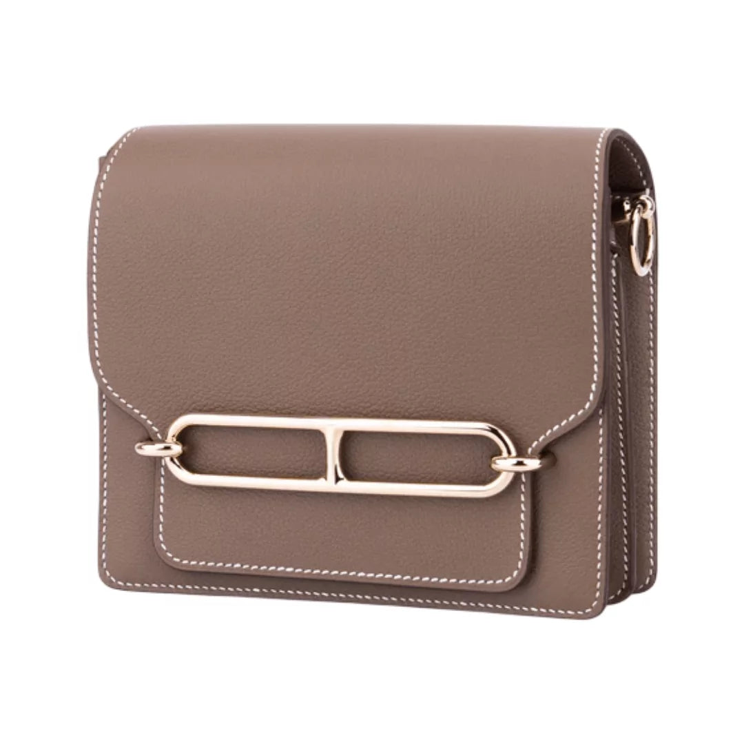 Hermes Roulis 18 Mini Taupe Evervolor Leather Palladium HW Bag