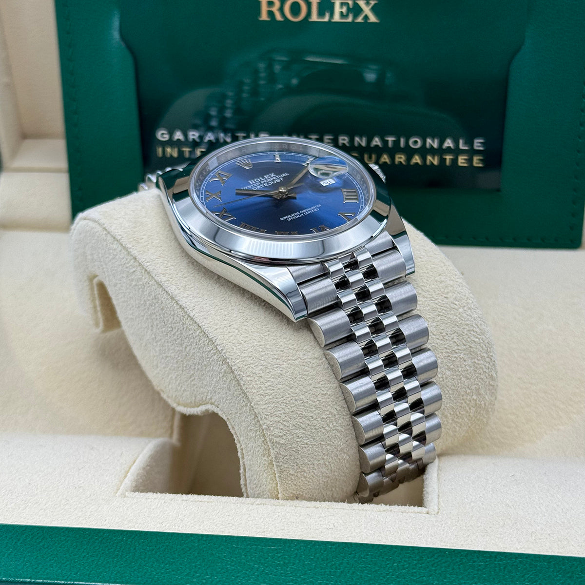 Rolex Datejust 126300 BLRJ Blue Roman Numerals 41Mm Stainless Steel Jubilee Bracelet