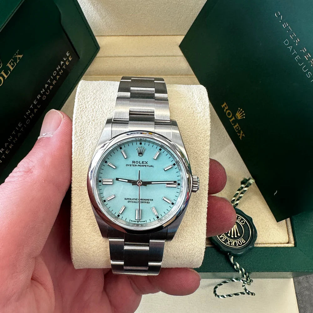 Rolex Oyster Perpetual 126000 36 Torquoise Blue Dial