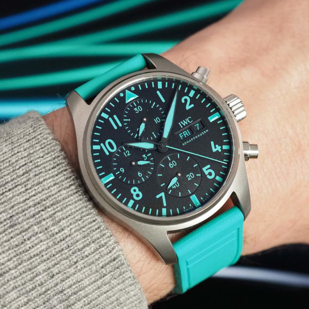 IWC Pilot Chronograph 41mm – Mercedes-AMG Petronas Formula One Limited Edition – New – Full Set - Azzam Watches