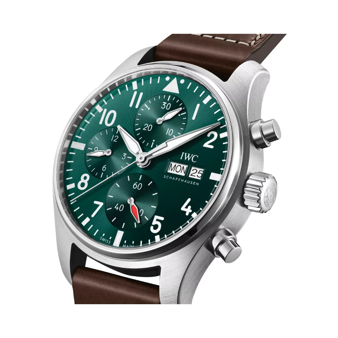IWC Pilot Chronograph REF IW388103 41 Automatic Green Dial