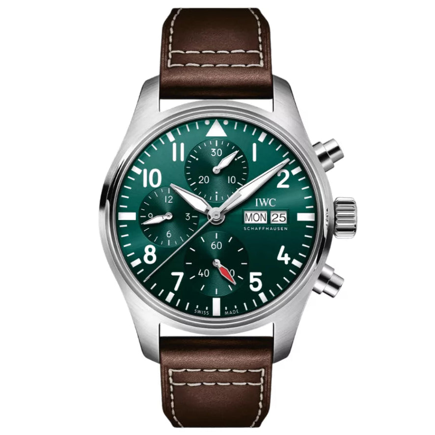 IWC Pilot Chronograph REF IW388103 41 Automatic Green Dial