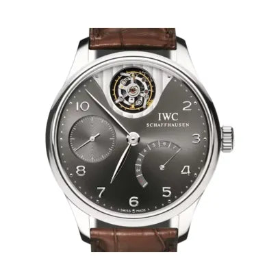 IWC Portuguese Tourbillon Mystere IW504207 White Gold With Gray Dial