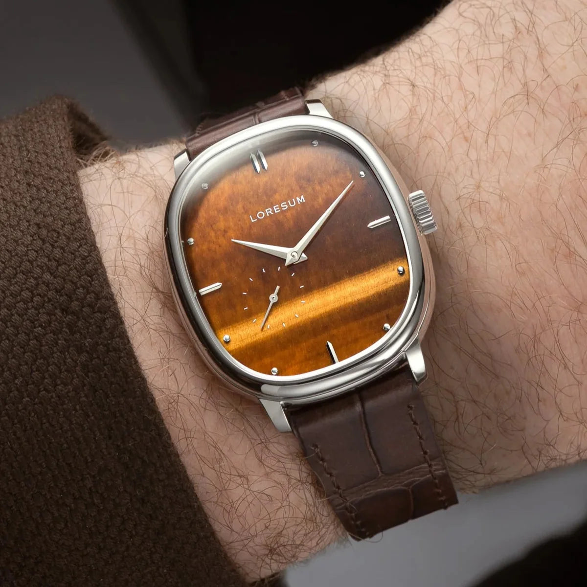 LS06 Tiger's Eye Stainless Steel LS06-BR-SS Loresum