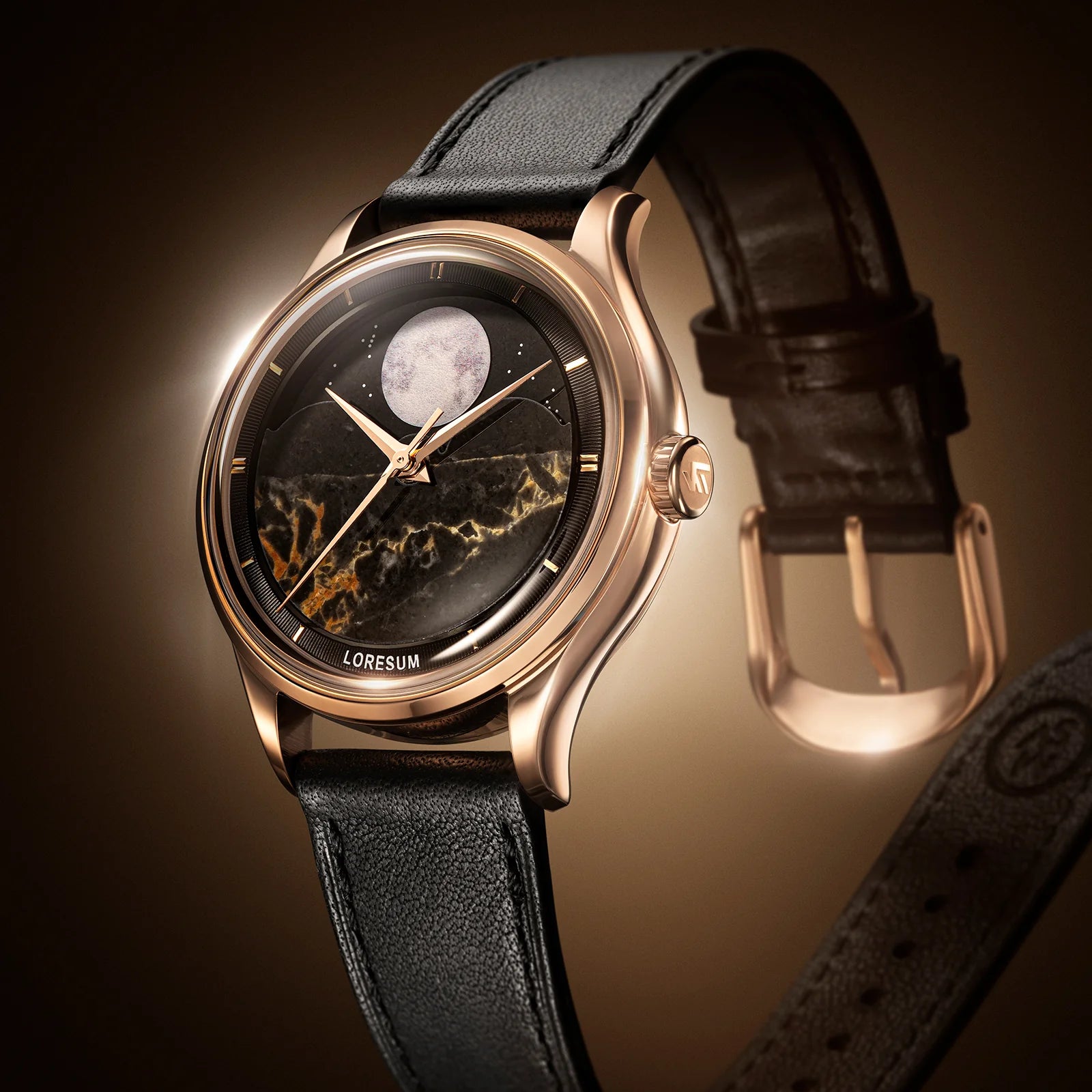LS04B The Moonphase 36.5mm LS04B-BR-RG Loresum