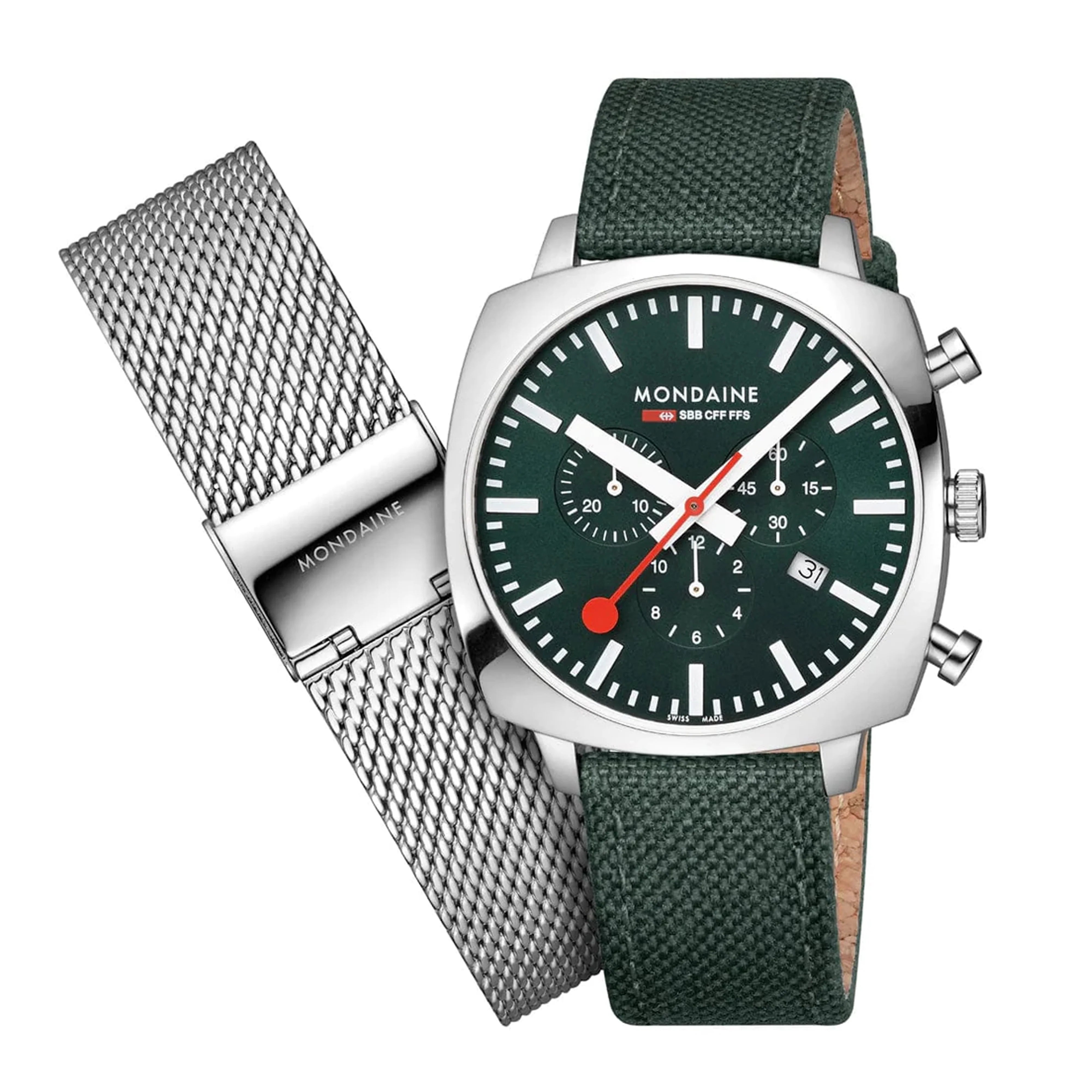 Grand Cushion 41mm Chronograph MSL.41460.LF.SET Mondaine