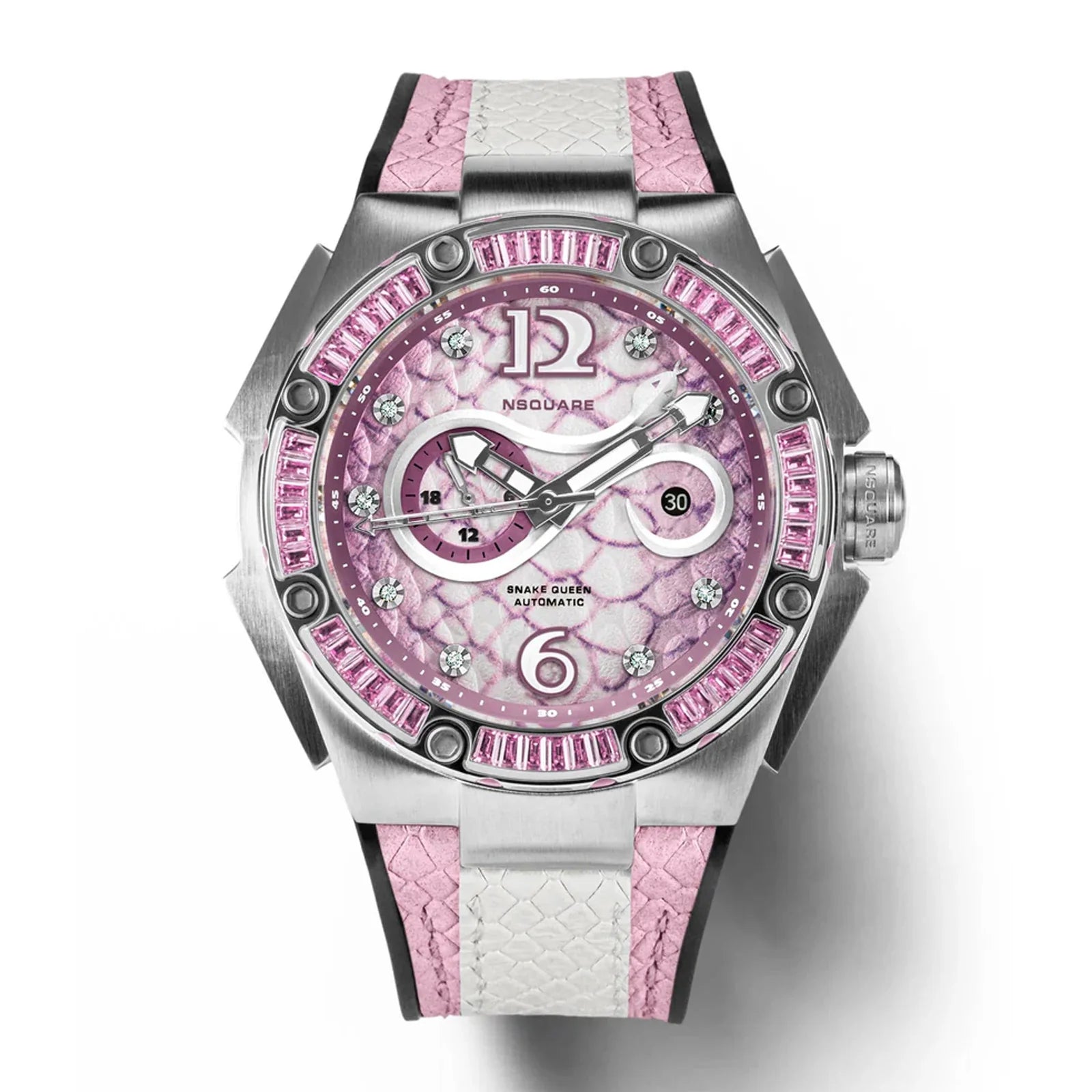 SnakeQueen Automatic 46mm Sakura Pink L0471-N11.12 NSquare