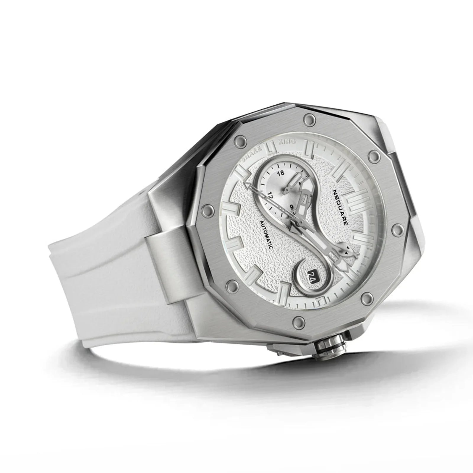 Snake King Automatic 43mm Lunar Silver Limited Edition N28.1 NSquare