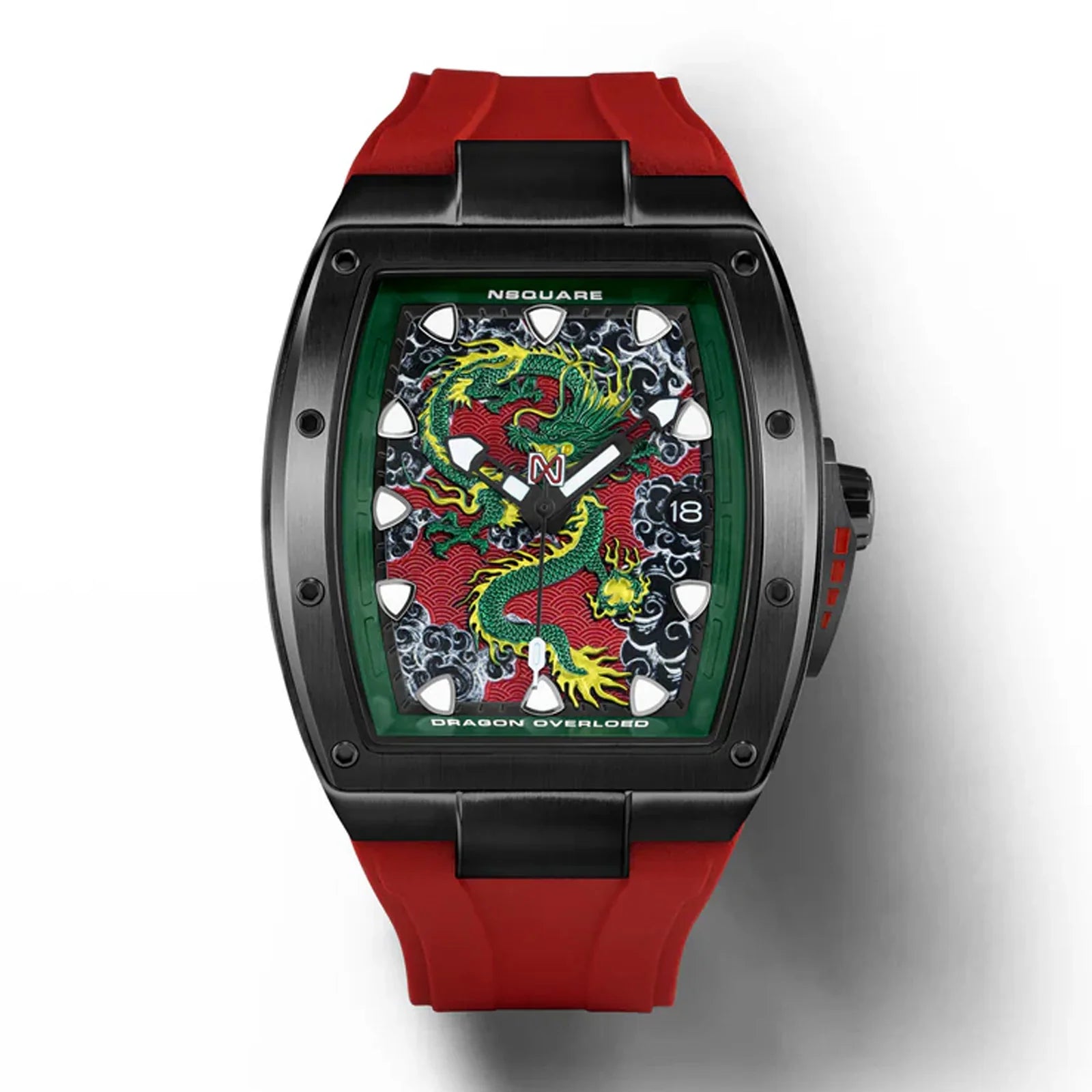 Dragon Overloed Automatic N57.2 Black/ Red G0566-N57.2 NSquare
