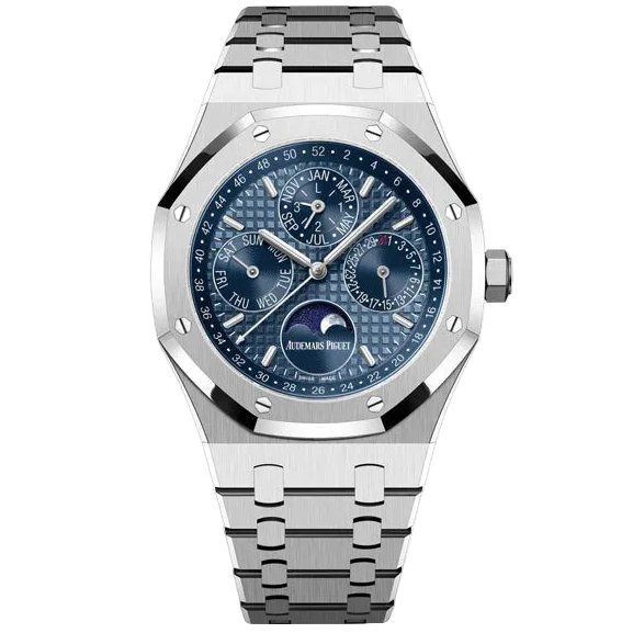 Audemars Piguet Royal Oak 26574ST.OO.1220ST.03 Perpetual Calendar Blue Dial 41mm Mens Watch