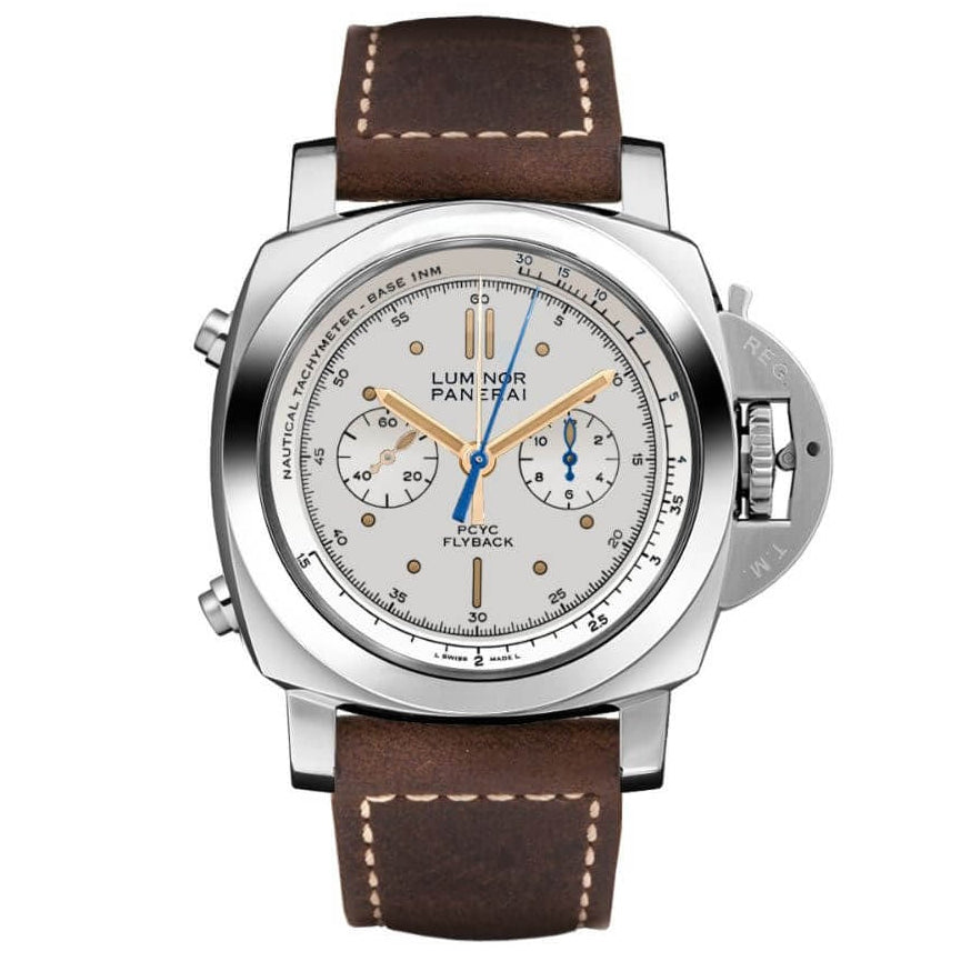 Panerai Luminor 1950 Ivory Flyback Chronograph Automatic Men’S Watch Ref. Pam00654
