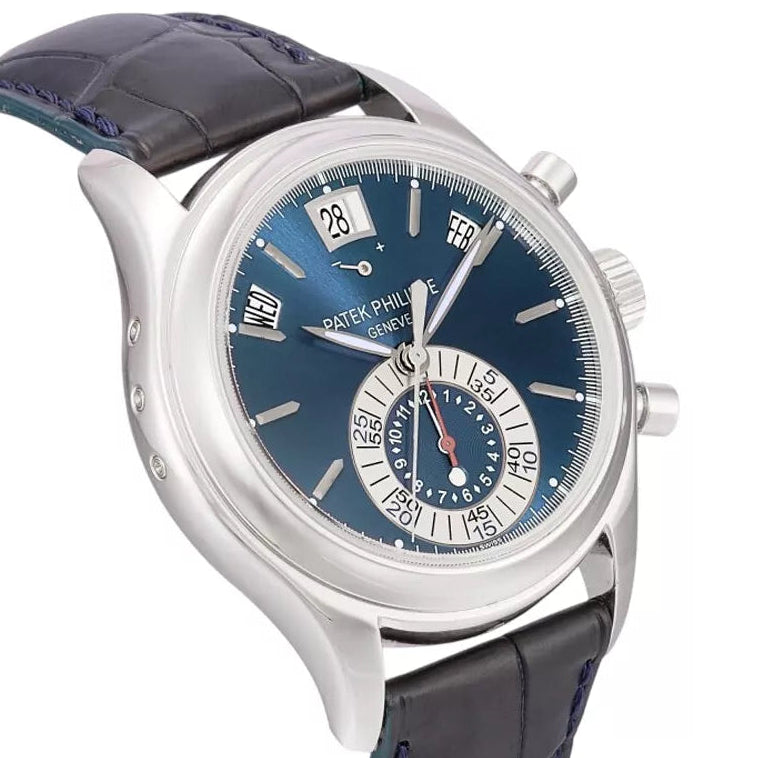 Patek Philippe Annual Calendar 5960G-010 Chronograph Moscow White Gold 40.5mm Blue Dial Men’s Watch